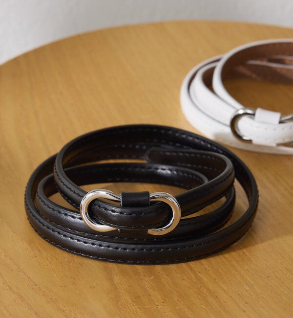 「【PAPILLONNER/パピヨネ】ノンホールレザーベルト」|ベルト|