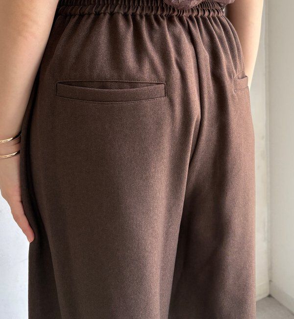  「【WEB限定】ウール調フロントタックイージーパンツ」|チノ|