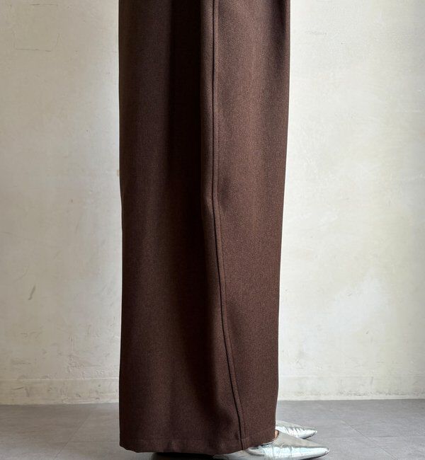  「【WEB限定】ウール調フロントタックイージーパンツ」|チノ|