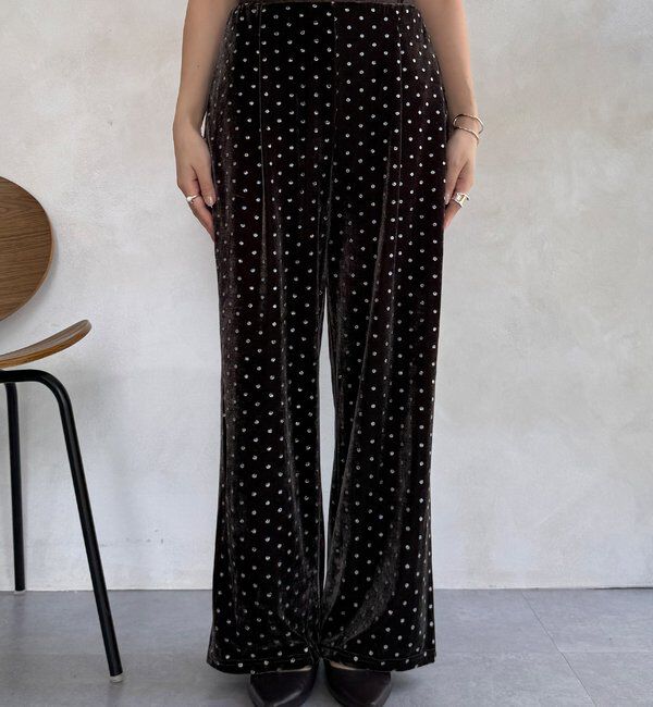  「【WEB限定】グリッタードットベロアパンツ」|チノ|