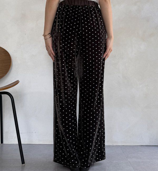  「【WEB限定】グリッタードットベロアパンツ」|チノ|