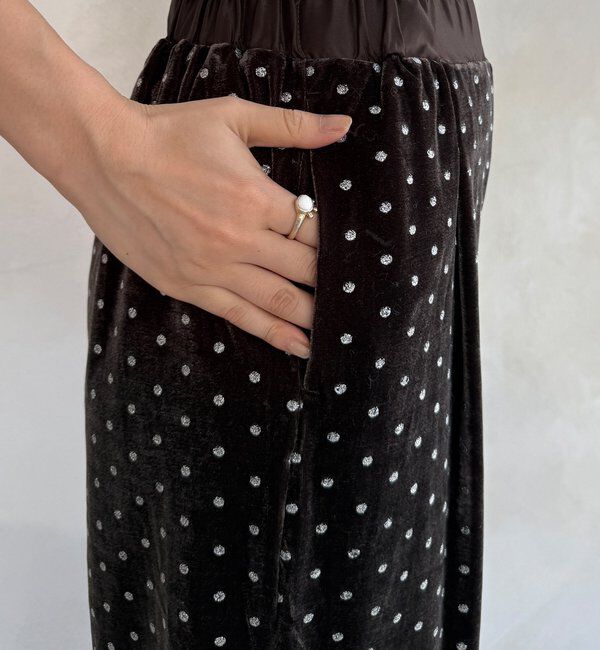  「【WEB限定】グリッタードットベロアパンツ」|チノ|