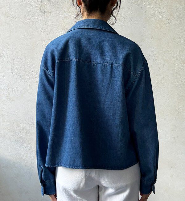  「【インフルエンサーOKOCHI企画】スキッパーデニムシャツ」|シャツ・ブラウス|