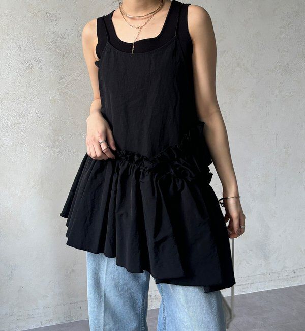  「【WEB限定】アシメティアードキャミ」|シャツ・ブラウス|ブラック