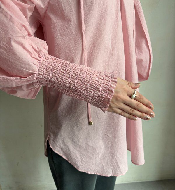  「シャーリングカフチュニックブラウス」|シャツ・ブラウス|