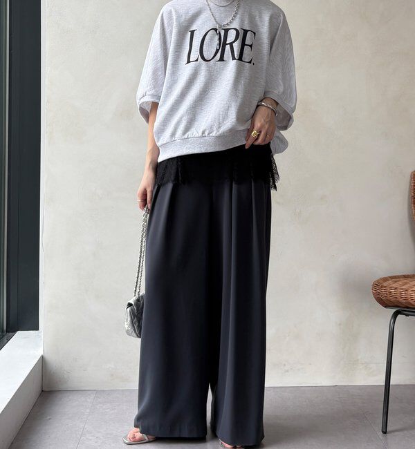  「【セットアップ可能】裾レースタンク」|Tシャツ・カットソー|