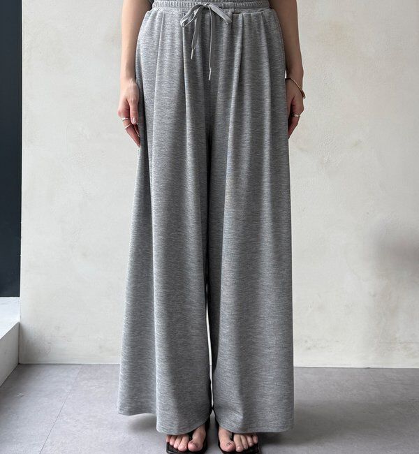  「【セットアップ可能】タックイージーワイドパンツ」|チノ|