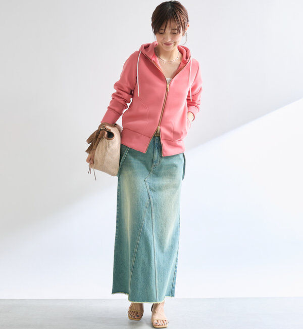  「【WEB限定/キレイめ上品】スポンジダンボールZIPパーカーカットソー」|パーカー|