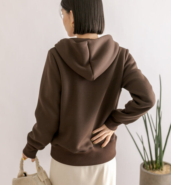  「【WEB限定/キレイめ上品】スポンジダンボールZIPパーカーカットソー」|パーカー|