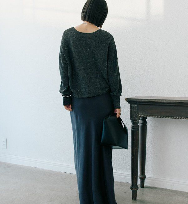  「【華やかな煌めき】ペーパースパングルニット」|ニット・セーター|