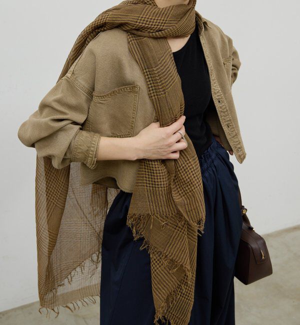  「グレンチェックストール」|ストール|