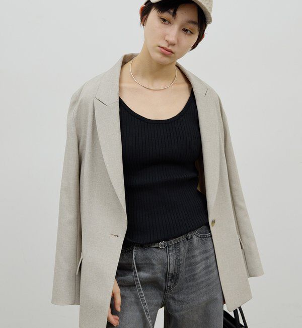  「【手洗い可】リブニットキャミソール」|ニット・セーター|