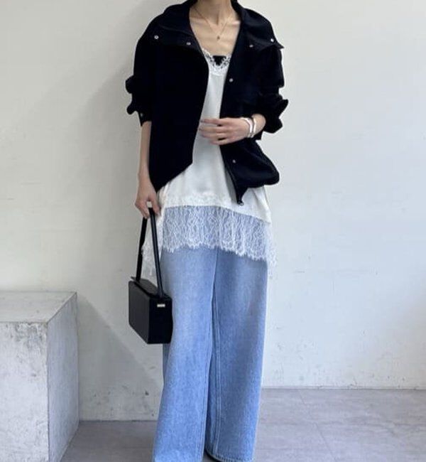  「【＋1で新鮮コーデ】レースキャミチュニック」|シャツ・ブラウス|