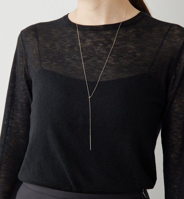  「【2.718】アジャストY字ネックレス」|リング|ゴールド