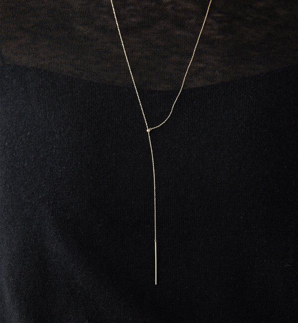  「【2.718】アジャストY字ネックレス」|リング|