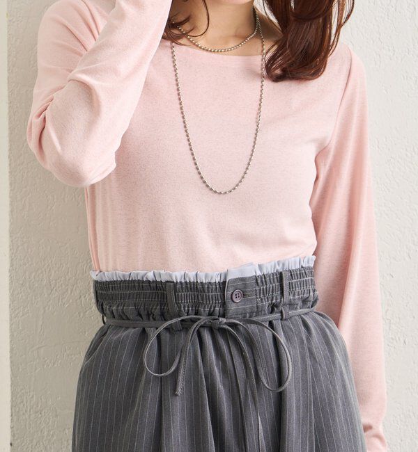  「裾ギャザーシアーロンＴ」|Tシャツ・カットソー|