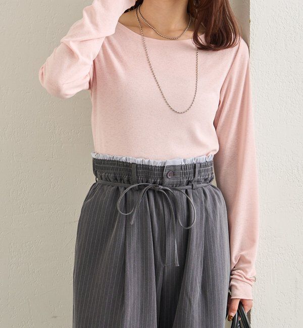  「裾ギャザーシアーロンＴ」|Tシャツ・カットソー|