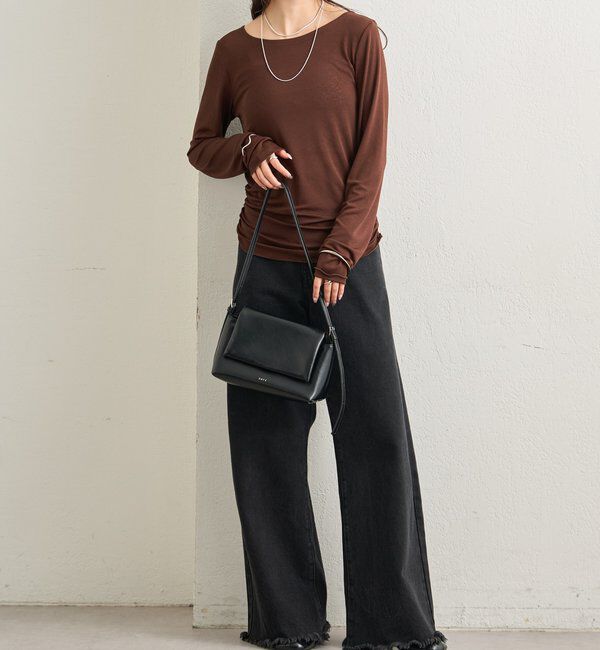  「裾ギャザーシアーロンＴ」|Tシャツ・カットソー|