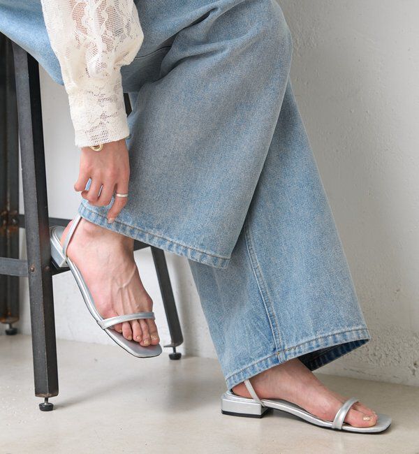  「ストラップフラットサンダル」|サンダル|