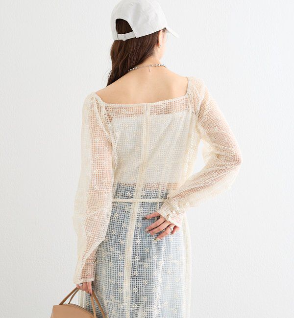  「フラワーレースロングワンピース」|ワンピース|