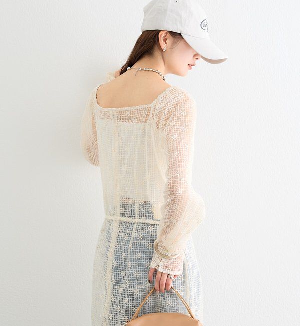  「フラワーレースロングワンピース」|ワンピース|