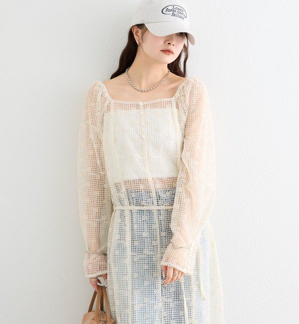  「フラワーレースロングワンピース」|ワンピース|