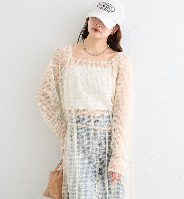  「フラワーレースロングワンピース」|ワンピース|