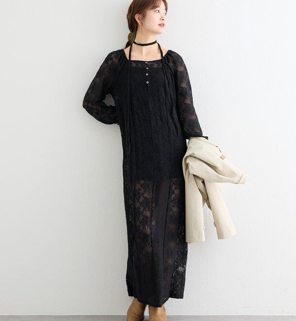  「フラワーレースロングワンピース」|ワンピース|