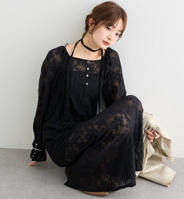  「フラワーレースロングワンピース」|ワンピース|