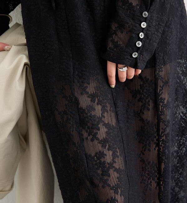  「フラワーレースロングワンピース」|ワンピース|