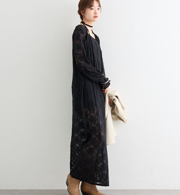  「フラワーレースロングワンピース」|ワンピース|