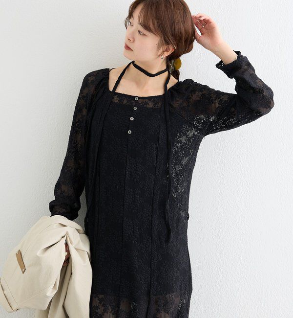  「フラワーレースロングワンピース」|ワンピース|