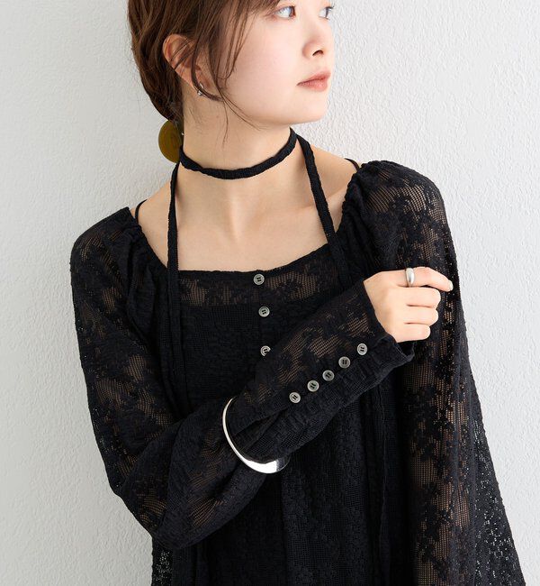  「フラワーレースロングワンピース」|ワンピース|