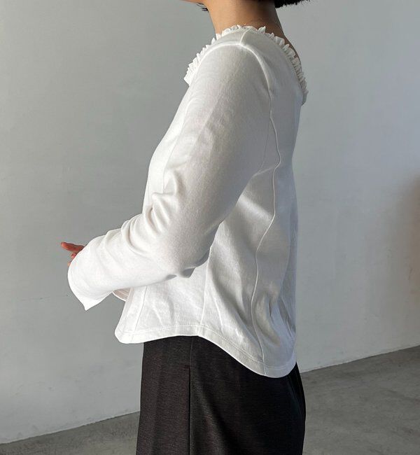  「〈C.L〉フリル襟ボートネックTシャツ」|Tシャツ・カットソー|