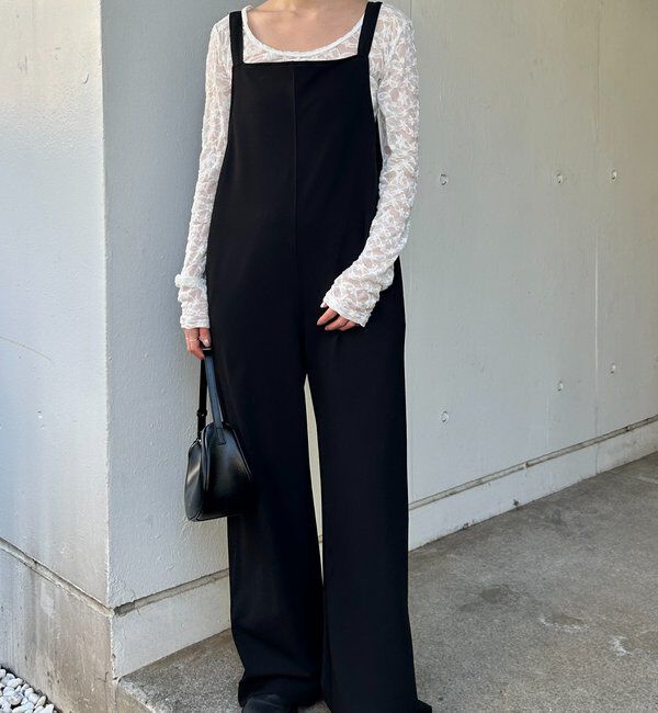  「《累計1.5万枚突破！》《全骨格細見え》カットジョーゼットキャミサロペット」|オールインワン|