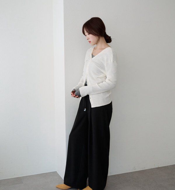  「ウエストデザインパンツ」|チノ|