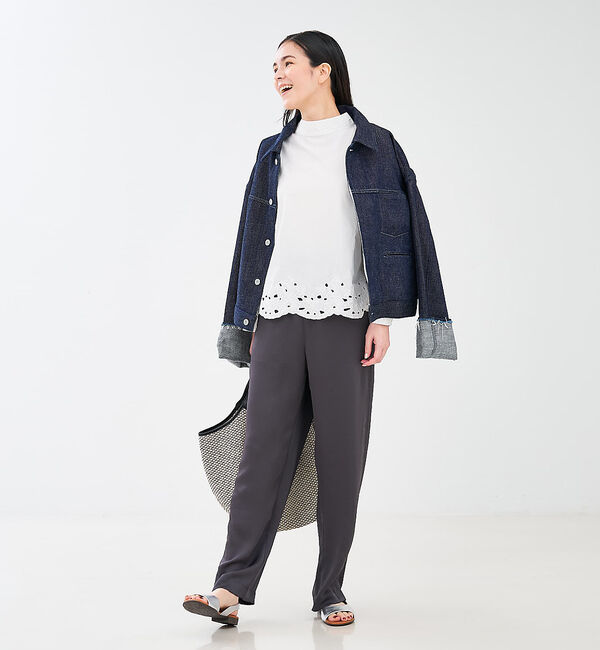 collex「レース切替スタインドカラーブラウス」|シャツ・ブラウス|