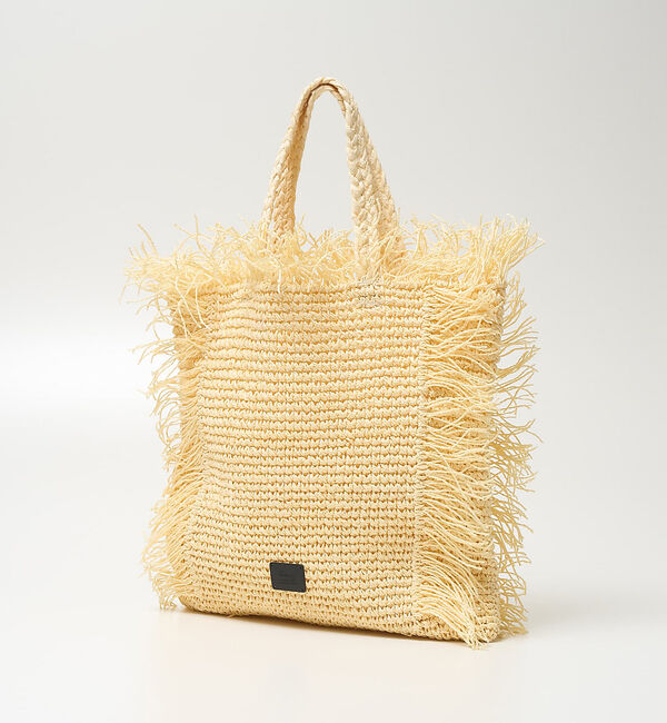 collex「【Swaraj /スワラージ】手編み ラフィア フリンジ トートバッグ」|トートバッグ|