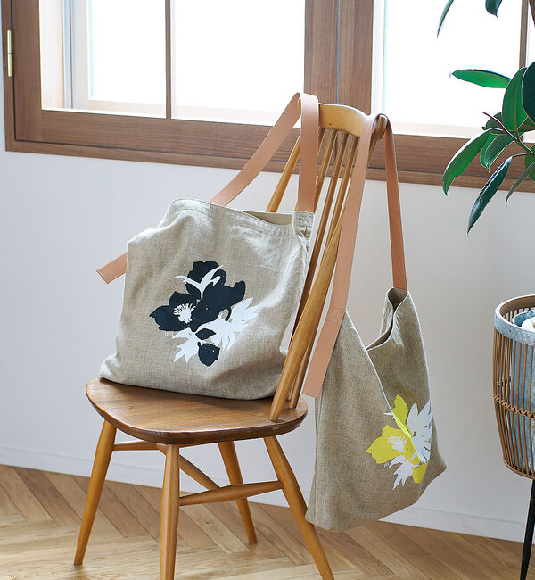 collex「ボタニカルプリントリネントートバッグ」|ショルダー・メッセンジャー|
