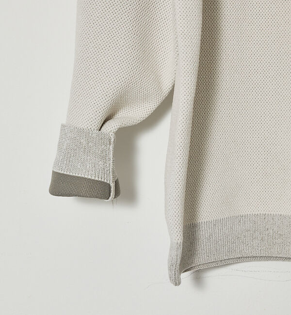 ABAHOUSE「ダブルフェイス モールカノコ ハーフジップニット」|ニット・セーター|