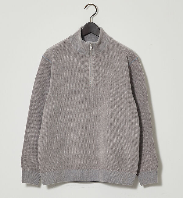 ABAHOUSE「ダブルフェイス モールカノコ ハーフジップニット」|ニット・セーター|
