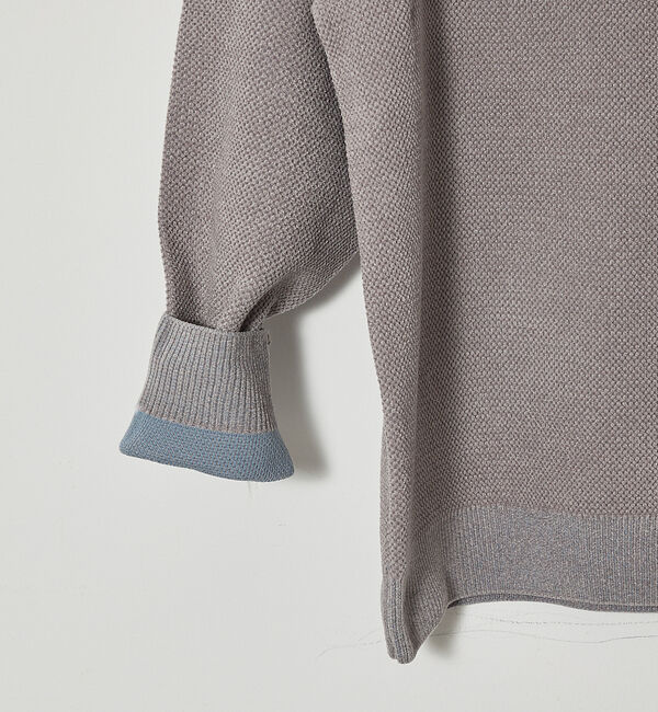 ABAHOUSE「ダブルフェイス モールカノコ ハーフジップニット」|ニット・セーター|