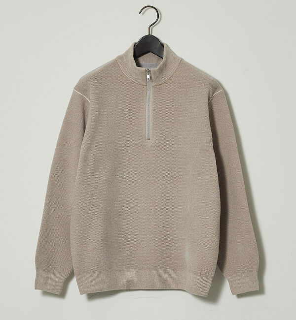 ABAHOUSE「ダブルフェイス モールカノコ ハーフジップニット」|ニット・セーター|
