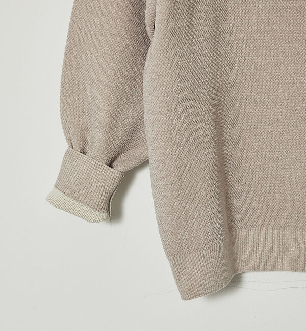 ABAHOUSE「ダブルフェイス モールカノコ ハーフジップニット」|ニット・セーター|