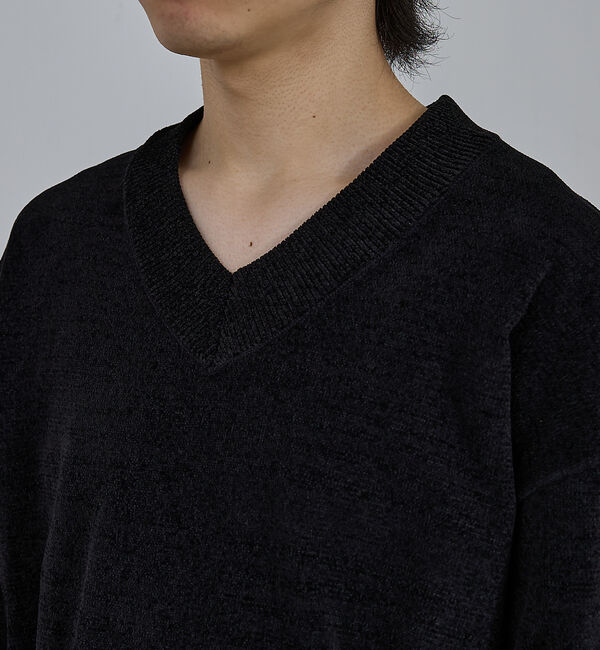 ABAHOUSE「【AH ABAHOUSE】ハイゲージモール クロップド Vネックニット」|ニット・セーター|