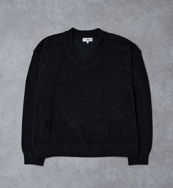 ABAHOUSE「【AH ABAHOUSE】ハイゲージモール クロップド Vネックニット」|ニット・セーター|