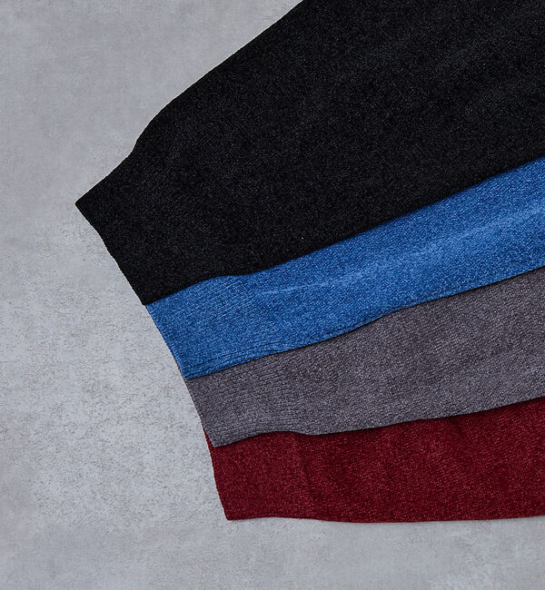 ABAHOUSE「【AH ABAHOUSE】ハイゲージモール クロップド Vネックニット」|ニット・セーター|