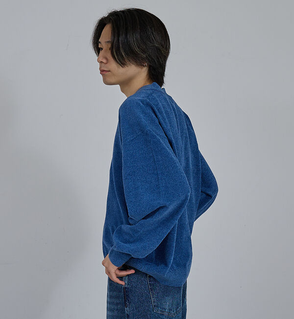 ABAHOUSE「【AH ABAHOUSE】ハイゲージモール クロップド Vネックニット」|ニット・セーター|