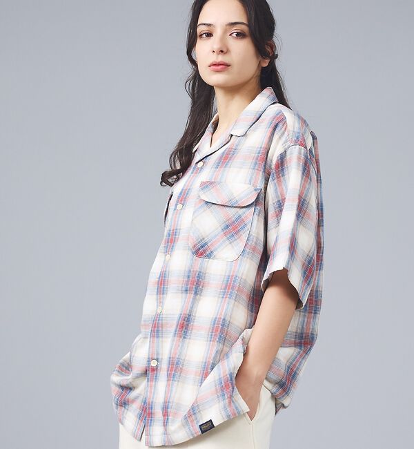 ABAHOUSE「【PENDLETON / ペンドルトン】オープンカラー チェック 半袖シャツ/」|シャツ・ブラウス|
