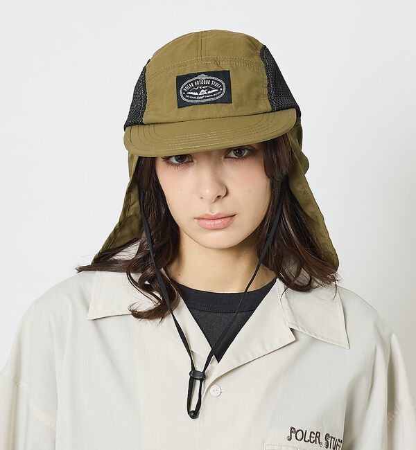 ABAHOUSE「【POLER / ポーラー】2WAY サンガード付き 日よけ キャップ / ユニ」|その他|カーキ